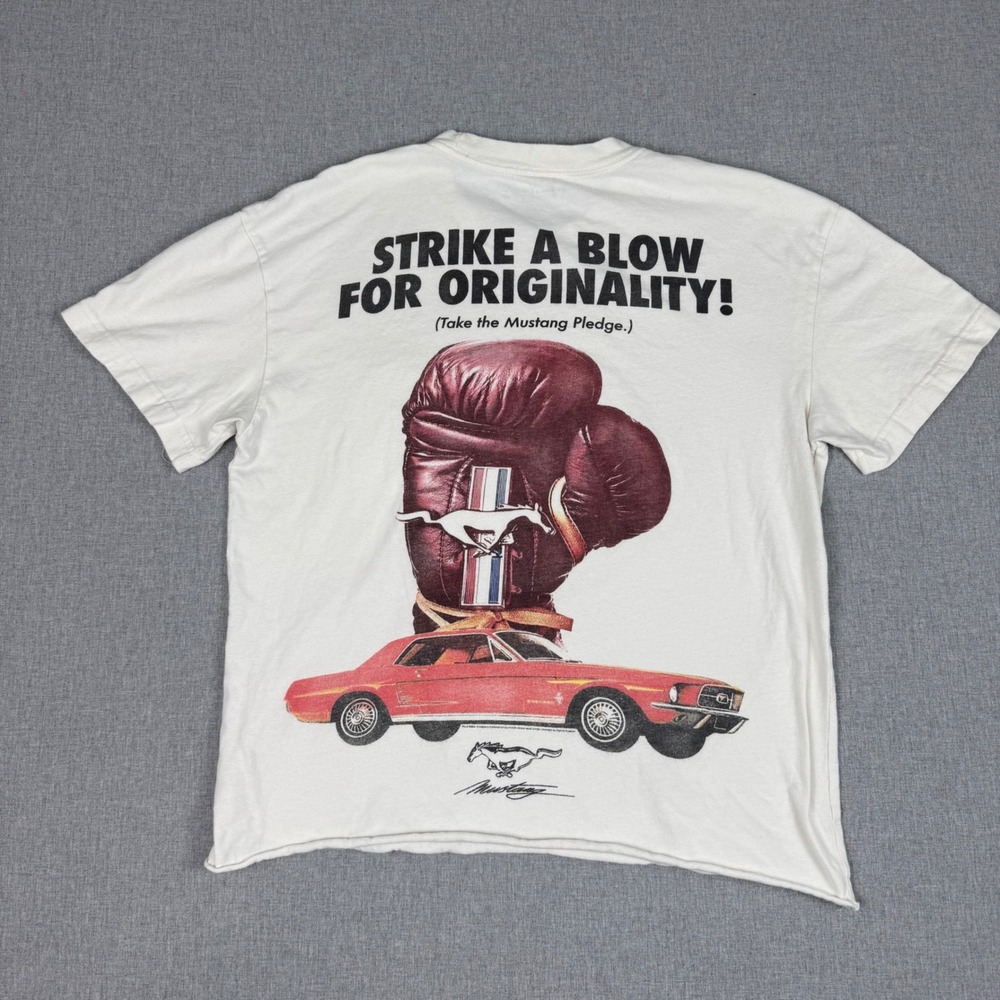 Abercrombie & Fitch Ford Mustang Graphic Pocket Tee White Large